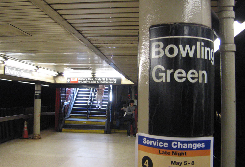 Bowling Green exit to ferries