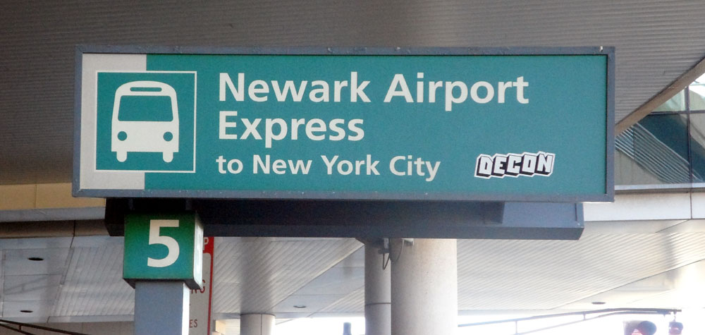 Newark Airport Express sign at EWR