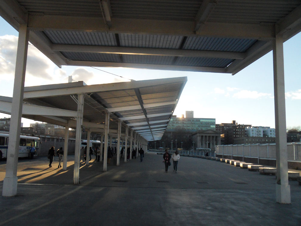 Ferry Terminal lobby, pedestrian ramp to Richmond Terrace